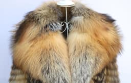 Genuine Women Fox Fur Short Coat Jacket With Big Collar 2026 Silver Red Fox Cozy Fuzzy Outerwear Luxury Casual Stripe Sexy Cloth