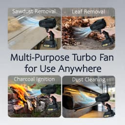Powerful Air Blower with 550g Thrust Turbo Fan for Cleaning Leaves, Snow, and Dust โ Includes 18V Makita - Compatible Battery