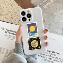 50PCS Space Travel Planner Stickers Planet Rocket Exquisite Handbook Material Phone Case Laptop Luggage Waterproof Stickers