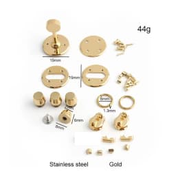 2-10Sets Gold,Silver Metal Twist Locks For Leather DIY Handbags Purse Tote Bags Case Clasps Closure Buckles Hardware Accessories