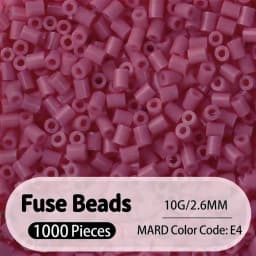 2.6mm Bulk Pink Color Series Perler Beads Refill Pack - 1000/5000pcs Fusible DIY Art Craft Fuse Beads for Mosaic Puzzle Kits