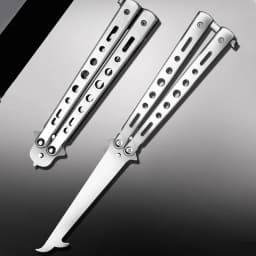 Unsharpened practice knife foldable tire cleaning hook screwdriver accessories stone remover rock digging tools butterfly knife