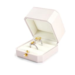 Oirlv Luxurious Velvet Ring Box Set-Elegant Single & Double Ring Holder for Wedding Anniversary Gifts Jewelry Storage Organizer