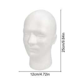 1PC Styrofoam Mannequin Manikin Head Model Foam Wig Hair Glasses Display Wig Hair Glasses Headwear Display Accessories
