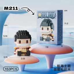 Hot Sun God Nika Luffy Micro Building Block Chopper Ace Buggy 3D Anime Model Assembly Mini Bricks Figure Toys For Gift