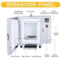 Segmented Temperature Controlled Jewelry Casting Furnace 900℃ Max for Metal Melting Wax Burnouts Mold Baking Jewelry Tools