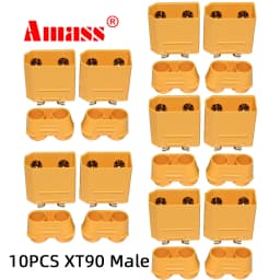 Amass XT90S Connector xt90s anti spark XT90S XT90-S Male Female Motor Adapter for Battery ESC and Charger Lead for RC Car Truck