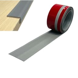 1 Roll 2m/78.74in Stair Edge Protector Non-slip Stair Nose Edging Self-Adhesive PVC Stair Edge Trim L-Shape Waterproof Step Edge