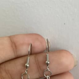 white coquette pearl angel earrings
