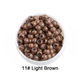 5000pcs Silicone Nano Rings 2.9x1.6x2.0mm Copper Micro Beads with Silicone Line 7 Color Options for Nano Tip Hair Extensions