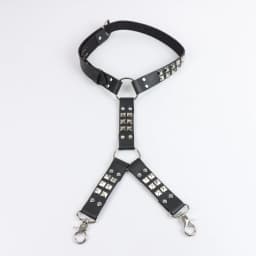 UYEE Gothic Leg For Jeans Harness Black Hip Hop Leg Strap Unisex PU Leather Rivet Belt Leg Ring Gaiter Harness Punk Belt