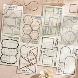 Mr. Paper 18pcs/bag Basic Border Theme Dual-Material Die-Cut Stickers Handbook Materials DIY Scrapbook Journal Frame Photo Album