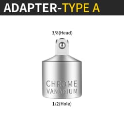 Onnfang Socket Adapter Ratchet Wrench Drive Head 1/4 to 1/2 to 3/8 Chrome Vanadium Steel Car Bicycle Garage Home Repair Tool