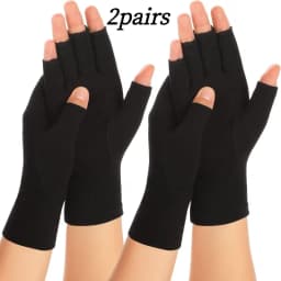 2 pairs of compression gloves for full finger arthritis, suitable for arthritis, daily office work, flexible movement, wrist and