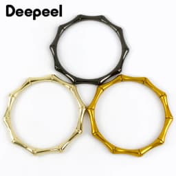 2/4/10Pcs 9cm Bamboo Metal O Ring Round Bag Handles Women Handbag Purse Frame Rings DIY Sewing Brackets Making Bags Accessories