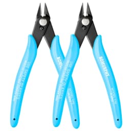 BOMURPHY 2Pcs 170 Model Flush Cut Pliers Precision Wire Cutters for Jewelry Making Electronic Repair
