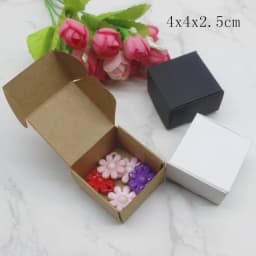 Multi Size 10Pcs Square White/Kraft /Black Packaging Box Wedding Party Favor Supplies Handmade Soap Chocolate plane box