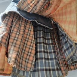 Women Plaid Denim Patchwork Streetwear Irregular A-line Mini Skirt 2025 Summer Street Female Classic Jeans Cargo Skirts