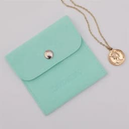 50 Personalized Logo Size Microfiber Jewelry Gift Pouch Velvet Snap Button Rings Earrings Packaging Organizer Wedding Favors Bag