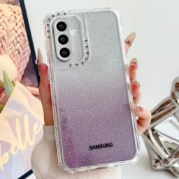 3 in 1 Bling Glitter Clear Shell Samsung Galaxy S25 S23 Ultra S24 S22 Plus S21FE A55 A35 A25 A15 A56 A14 A72 71 A52 A51 Case