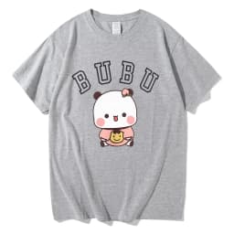Kawaii Bubu Dudu Panda Bear T-shirts Short Sleeve Summer Women/Men Tee-shirt Cartoon Graphic Printing Tshirts Casual Girls Tees