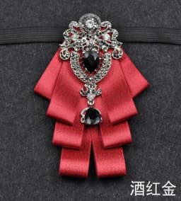Luxury Black Rhinestone Bow Tie British High-end Men's Boy Business Wedding Suit Shirt Collar Flowers Sets Handmade Jewelry Gift
