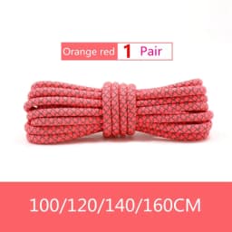 1Pair Reflective Shoelace Fluorescent Shoelaces for Sneaker Round Rope Shoe Laces Yezzy 350 Unisex 100/120/140/160cm Shoetrings