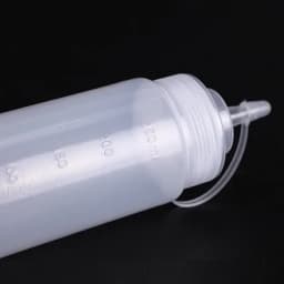 1PC White Plastic Squeeze Bottle With Cap Dispenser Bottle Bread Dessert Baking Accessory Cake Decorating Kitchen Gadget Tool