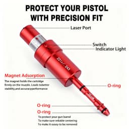22LR 22 LR 40S&W 30-30 .25 .27 7mm 6.5mm 177 7.62 300win 12GA 45ACP 223rem 9mm Laser Training Bullet Bore Sight Dry Fire Laser