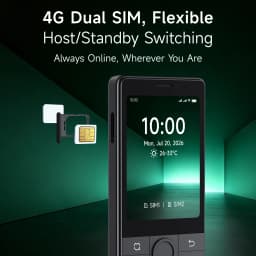 No Camera Duo Qin J36 Global Version Big Battery Dual Sim Card 4G Smart Feature Phone Android 13 Physical Keyboard