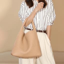 Chic Large Capacity Weave Tote Bag Soft Leather Intrecciato Handbag Shoulder Bags for Women's Fashion Work Travel Daily Outings