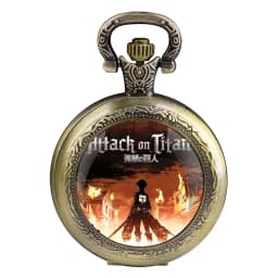Attack on Titan Design Glass Dome Chain Pocket Watch Kids Necklace Pendant Clock Gift Women Men Reloj De Bolsillo