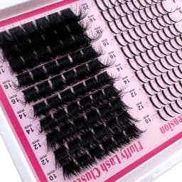 200D-60D 4 IN 1 Lash Clusters Long 6-20mm Lash Spikes Lower Eyelashes Reusable Bottom DIY Spiky Lash Extension Manga Clusters