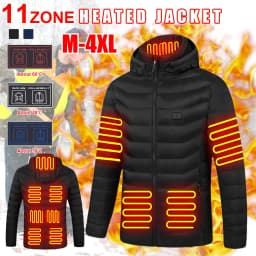 15 Areas Heated Jacket USB Men's Women's Winter Outdoor Electric Heating Jackets Warm Sports Thermal Coat Clothing Heatable Vest