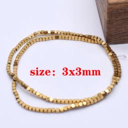 Plated Genuine Gold Color Retention AAA+ Natural Hematite Stone Spacer Loose Beads For Jewelry Making Diy Bracelets Finding