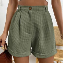 Office Lady Solid Shorts For Women Summer Y2k Loose Short Trousers Elegant Korean Fashion High Waisted Short Solid Simple Pants