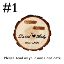 Wooden Double Slot Ring Box for Wedding Ceremony Engagement Anniversary Gift Engraved Ring Bearer Holder Box Free Personalised
