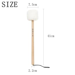 IRIN Professional Sound Healing Gong Mallet Beech Handle Lamb Wool Felt Head for Singing Bowl Meditation Percussion Accessories
