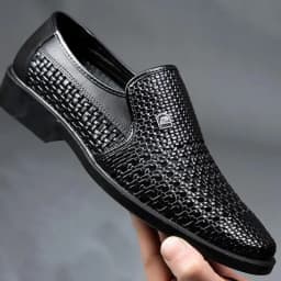 2025 Autumn New Soft-Soled Men's Sandals Leather Shoes Men's Business Hollowed-Out Dress Middle-Aged And Elderly Dad Shoes Men