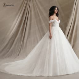 BEPEITHY Customized Plus Size Glitter Princess Wedding Dresses For Women 2026 Off Shoulder Ivory Bride Sleeveless Bridal Gown