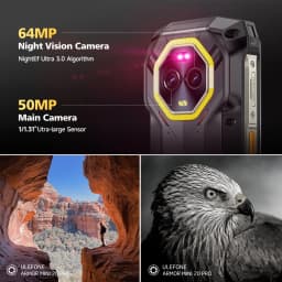 Ulefone Armor Mini 20 Pro 4.7" Rugged Phone 5G Smartphone Android 14 6200mAh 16GB(8+8) 256GB 64MP Night Vision 33W Fast Charge