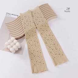 Sexy Lace Gloves Latin Stage Dance Stage Performance Arm Sleeves Female Mesh Flash Drilling Rhinestone Half Finger Gloves S155