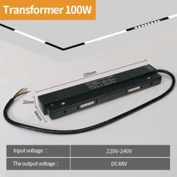 2m Magnetic Rail Linear Magnetic Track Lighting Accessories 2 Meters Ceiling Magnet Track Kits 48V Power Supply Corner Connector