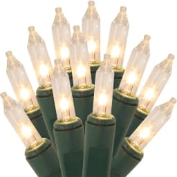 7M 100 Count Clear Christmas String Light Outdoor Incandescent Bulbs Mini Fairy Light Garland for Patio Holiday Party Decor