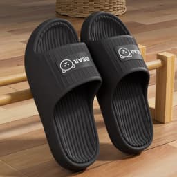 Cute Bear Summer Slippers Women Men Soft EVA Thick Platform Slides Non-Slip Quick-Drying Bathroom Shower Shoes Indoor Home Mule