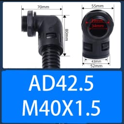 Corrugated Pipe Turning Joint Electric Box Waterproof Protection Cable Plastic Fixed Head AD13 AD15.8 AD18.5 AD21.2 AD25 L Type