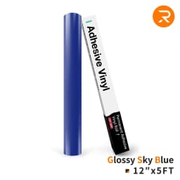 HTVRONT 12"X 5ft Permanent Adhesive Vinyl Roll 30x152cm Glossy Self-adhesive Film For Cricut Craft Art Sign Decal Windows Glass