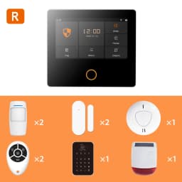 Staniot WiFi SecPanel 5 Wireless Home Alarm System Tuya Smart 4.3" Touch Screen Security Kit Built-in Siren APP Remote Control