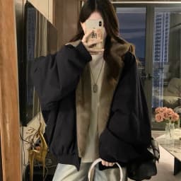 Winter Double Sided Wearable Plus Velvet Thick Warm Loose Women Parka Coats Fleece Hooded Casual All-match Cotton Padded Jackets
