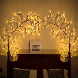 96LED Tree Branch Lamp Bedroom Wall Decoration Willow Vine Tree Light Strip 8 Lighting Modes DIY Atmosphere Light Home Lighting